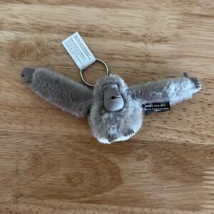 Kipling Monkey Ape Gorilla Keychain Bag Purse Charm Grey Javi NEW